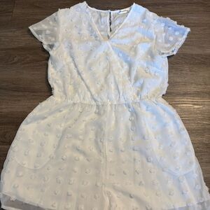 White Romper w/ pockets